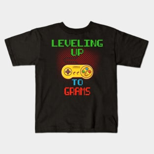 Promoted To GRAMS T-Shirt Unlocked Gamer Leveling Up Kids T-Shirt